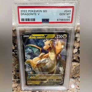 2022 POKEMON GO DRAGONITE V 049 PSA 10 GEM MT (049/078) #49 ENGLISH USA